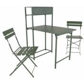 Set table avec 2 chaises pliantes Balcon en acier -