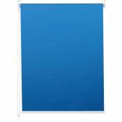 Store enrouleur de fenêtre occultant protection solaire store à tirage latéral 80x230cm opaque bleu - bleu