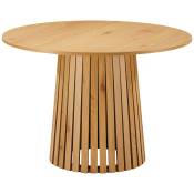 Table à manger ronde en bois style scandinave 110cm