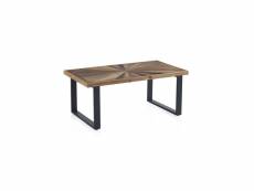 Table basse bois-métal - jumanji - l 110 x l 60 x h 45 cm - neuf