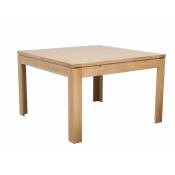 Table carrée extensible bois chêne clair massif L140/200 - boston - bois clair