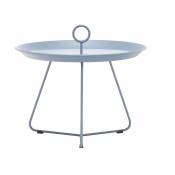 Table d'appoint 60 cm en métal bleu clair EYELET -