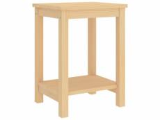 Table de chevet bois clair 35x30x47 cm bois de pin massif