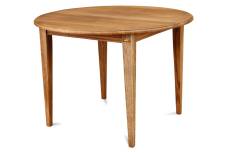 Table ronde extensible bois chêne moyen massif D115