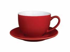 Tasse cappuccino olympia rouge 340ml - vendus par 12
