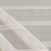 Tissu voile à rayures armurées - Blanc - 0.6 m