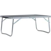 Vidaxl - Table pliable de camping Gris Aluminium 60x40 cm