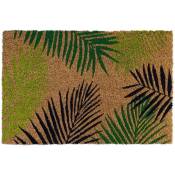 Vivol - Tapis coco 'Leaf' avec motif de feuilles - 50 x 80 cm - Vert