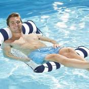 Ynkkvre - Lit flottant gonflable hamac à eau 4 en 1 chaise longue piscine salon matelas à air piscine hamac gonflable piscine pour adultes et enfants