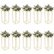 10 Pièces Vase à Fleurs Doré Design Géométrique,