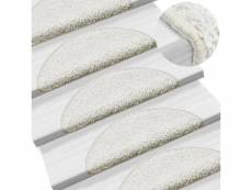 15 tapis d'escalier blanc avec bandes adhésives 56 x 20 cm dec023566