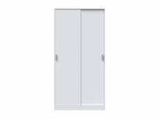 Armoire 2 portes coulissantes en bois blanc - ar17028