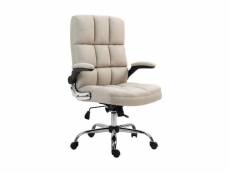 Chaise de bureau hwc-j21, chaise de bureau pivotante, réglable en hauteur ~ tissu/textile gris-clair