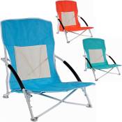 Chaise de plage pliante métallique 60x55x64cm couleurs
