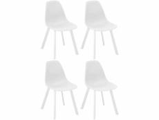 Chaises d'extérieur aluminium et résine jato (lot de 4) blanc