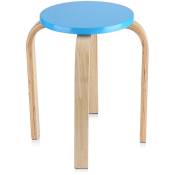Eosnow - Tabouret empilable antidérapant en bois courbé, couleur bonbon, meubles de maison, décor de chambre d'enfants, bleu, 1 pièce