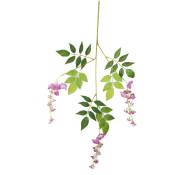 Glycine fleur artificielle de longueur de 75cm Pouding au tofu a Kinuka faux Faux rotin d'arbre Decoration de plafond de mariage (Rouge-violet)