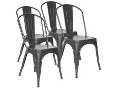 Hombuy®4 x chaise de salle à manger industriel empilable