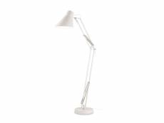 Ideal lux sally lampadaire de travail orientable blanc