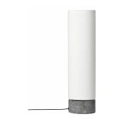Lampe de table blanche base marbre gris Unbound - Gubi