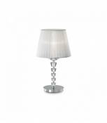 Lampe de table Blanche PEGASO 1 ampoule en métal