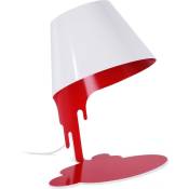 Lampe de table - Lampe de bureau - Pot de peinture - Okamoto Rouge - Métal, Metal - Rouge