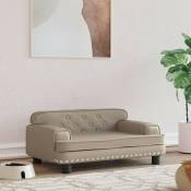 Le Poisson Qui Jardine - Canapé Lit pour chien. Sofa Beige 70 x 45 x 30 cm similicuir. Luxueux & Confortable - Beige