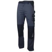Pantalon de travail bicolore multipoches zéro métal Gris sombre/Noir 1622 sulfate LMA taille 54