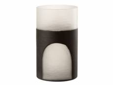 Paris prix - vase design "circulo" 24cm noir & transparent