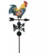 Riceel - Métal girouette coq forme girouette jardin clôtures pieu cour toits girouette décor coloré ornement