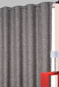 Rideau d'ameublement aspect laine chinée - Anthracite - 140 x 260 cm