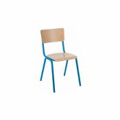 Sans Marque - Chaise Scolaire T6 Color - bleu - Lot de 4 - Maxiburo - Bleu