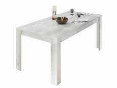Table à manger, table de repas en bois mdf coloris pin blanc - longueur 180 x hauteur 79 x profondeur 90 cm