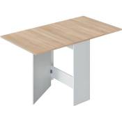 Table extensible ERIKA L31/140cm - Blanc / Bois