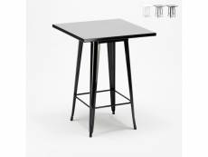 Table haute industrielle 60x60 de bar pour tabourets