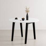 Table ronde New Modern / Ø 108 cm - Plastique recyclé / 4 à 6 personnes - TIPTOE noir en plastique