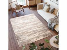 Tapis de salon design moderne petra tapiso marron cuivré