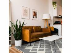 Tapis salon 120x170 cotcoli gris tapis moderne tufté
