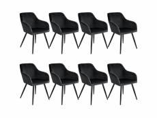 Tectake 8 chaises marilyn design en velours style scandinave