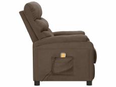 Vidaxl fauteuil de massage marron tissu 321230