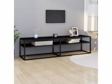 Vidaxl meuble tv noir 160x40x40,5 cm verre trempé