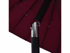 Vidaxl parasol d'extérieur avec mât en aluminium 270 cm bordeaux 270 cm