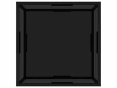 Vidaxl table basse noir 60x60x35 cm verre trempé 322888