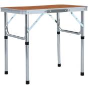 Vidaxl - Table pliable de camping,Aluminium,MDF,60x45