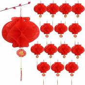 30PCS Lanterne Rouge Chinoise 15cm Décorations pour