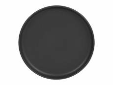 Assiette plate uno noir 26 cm (lot de 6)