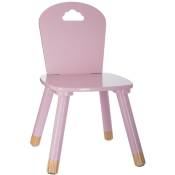 Atmosphera - Chaise enfant en bois Douceur - 32 x 32 x 50 - Rose