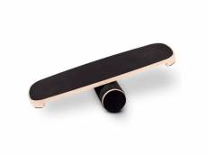 Balance board en bois, planche équilibre avec rouleau