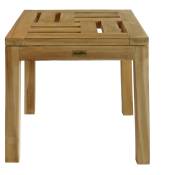 Beneffito - salento - table basse d'extérieur en teck - table basse carrée - Table basse d'extérieur 45x45cm - teck naturel