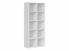 Bibliothèque 10 cases ewen blanc
